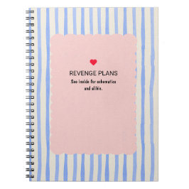 Caderno Espiral Padrão de Listra de Aquarela Azul PERSONALIZADO