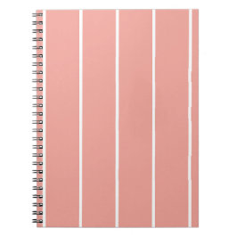 Caderno Espiral Padrão de Listra Vertical de Cor Suave Design