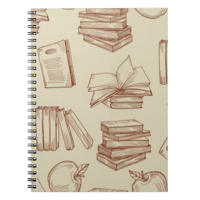 Caderno Espiral Padrão de livro (Frente)