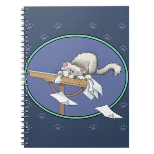 Caderno Espiral Padrão de maldição de gato