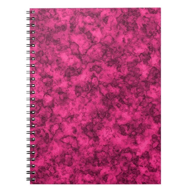Caderno Espiral Padrão de mármore brilhante da Crimson (Frente)