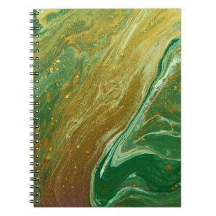 Caderno Espiral Padrão de mármore líquido