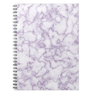 Caderno Espiral Padrão de Mármore Roxo