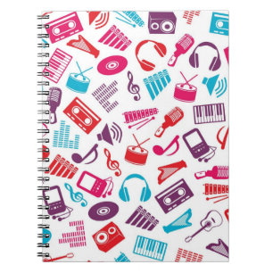 Caderno Espiral Padrão de música