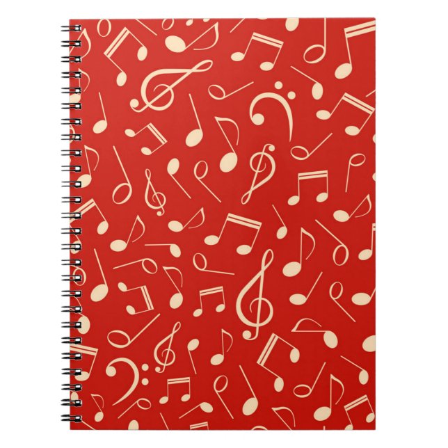 Caderno Espiral Padrão de música (Frente)