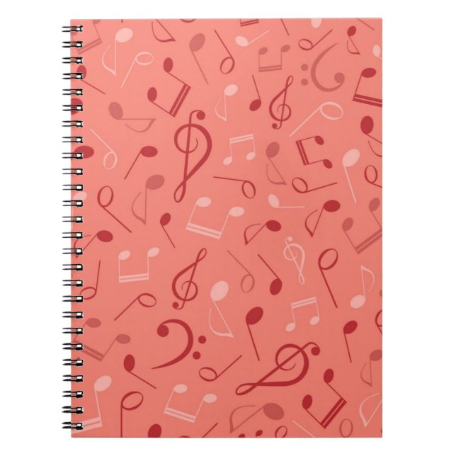 Caderno Espiral Padrão de música (Frente)