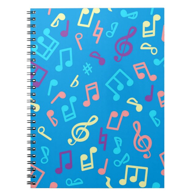 Caderno Espiral Padrão de música (Frente)