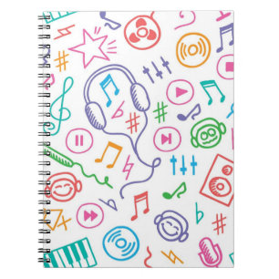 Caderno Espiral Padrão de música