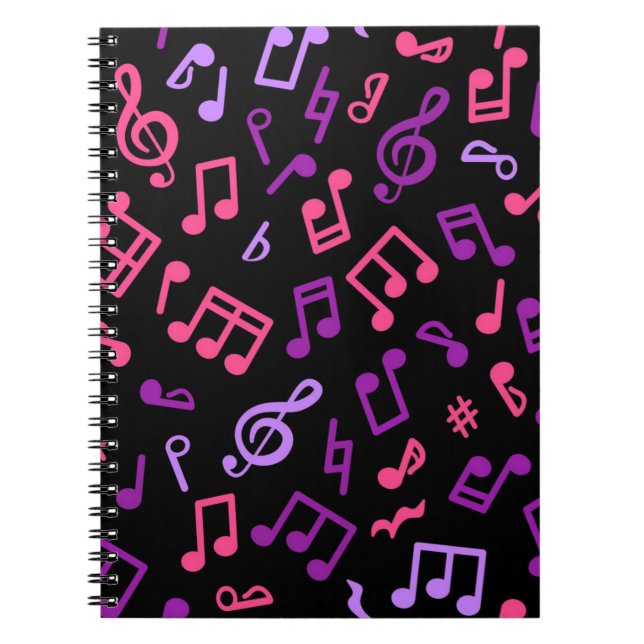 Caderno Espiral Padrão de música (Frente)