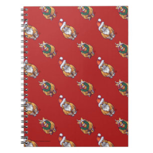 Caderno Espiral Padrão de Natal de Ginger Ginger Ginger