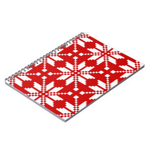 Caderno Espiral Padrão de Natal do Floco de Neve do Natal