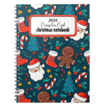 padrão de natal Spiral Photo Notebook