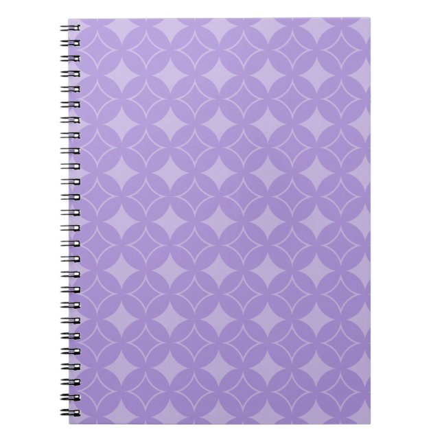Caderno Espiral Padrão de naufrágio Lilac (Frente)