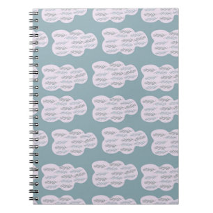 Caderno Espiral padrão de nuvem e ramificação