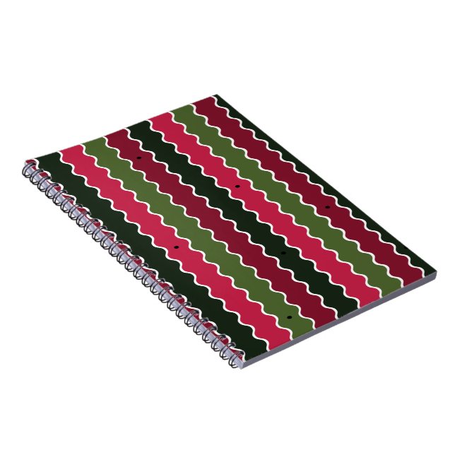 Caderno Espiral Padrão de onda (Lado Direito)