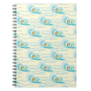 Caderno Espiral Padrão de ondas suaves
