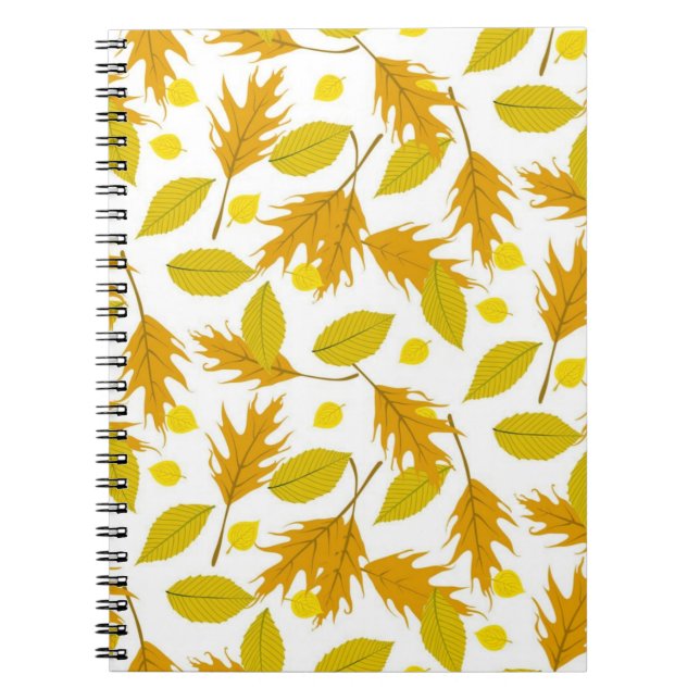 Caderno Espiral Padrão de outono (Frente)