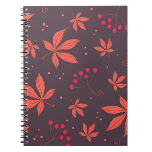Caderno Espiral Padrão de outono