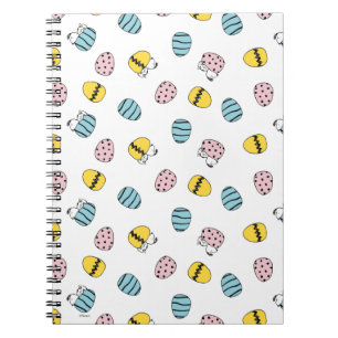 Caderno Espiral Padrão de Ovos de Páscoa de Snoopy