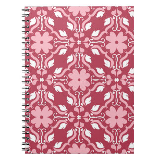 Caderno Espiral Padrão de papel de parede verde bege e perfeito.