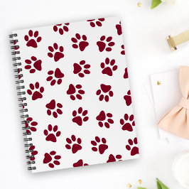 Caderno Espiral Padrão De Patas, Patas Cachorros, Patas Turvas