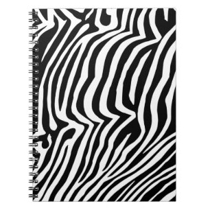Caderno Espiral Padrão de pele de zebra