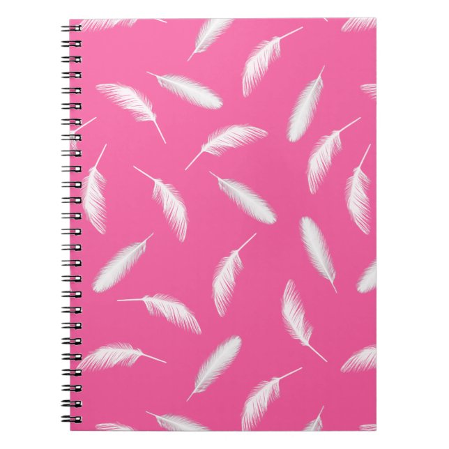 Caderno Espiral Padrão de penas (Frente)