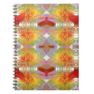 Caderno Espiral Padrão de penas de papagaio