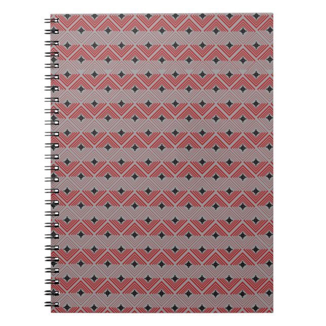Caderno Espiral Padrão de Pingente Cruz (Frente)