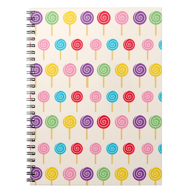 Caderno Espiral Padrão de pirulito (Frente)