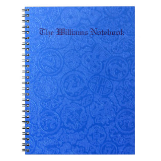 Caderno Espiral Padrão de porta Abstrato azul