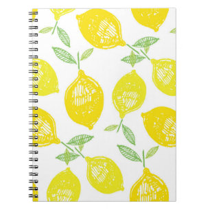 Caderno Espiral Padrão de porta de Fruta tropical
