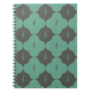 Caderno Espiral Padrão de Quatrefoil de Limpa Torrível