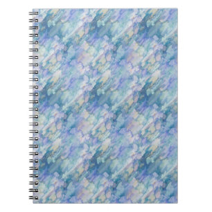 Caderno Espiral Padrão de queda de chuva roxa azul retrorado