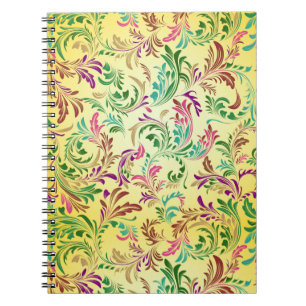 Caderno Espiral Padrão de Ramificações Design-78466
