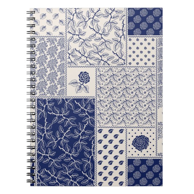 Caderno Espiral padrão de retalhamento delicado e sem soldadura ab (Frente)