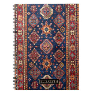 Caderno Espiral Padrão de Rug Turco Oriental, Quadro