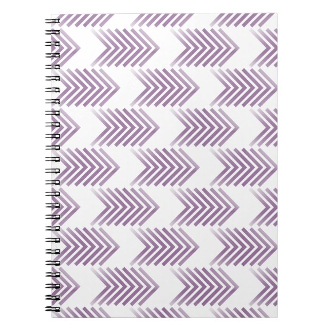 Caderno Espiral Padrão de Seta Tribal Roxo (Frente)