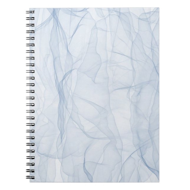 Caderno Espiral Padrão de Sombra Azul (Frente)