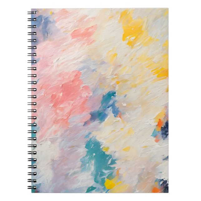Caderno Espiral Padrão de Sonho de Pastel Whimsy Matizes (Frente)