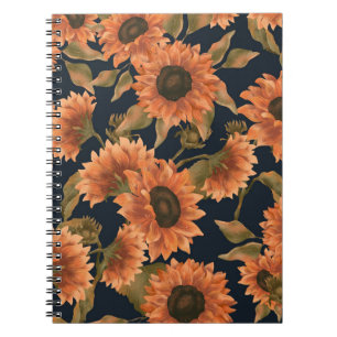 Caderno Espiral Padrão de superfície floral - decoração tropical f