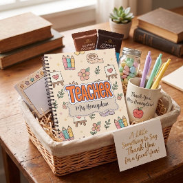 Caderno Espiral Padrão de suprimentos escolares de professor em pa
