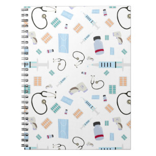 Caderno Espiral Padrão de Suprimentos Médicos do Médico de Saú