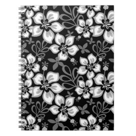 CADERNO ESPIRAL PADRÃO DE SURFE NA SELVA EM PRETO