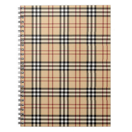 Caderno Espiral Padrão de Tartan escocês