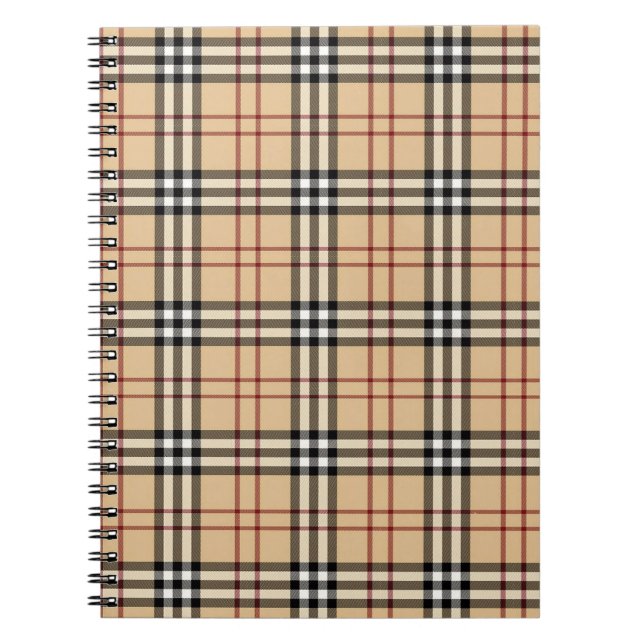 Caderno Espiral Padrão de Tartan escocês (Frente)