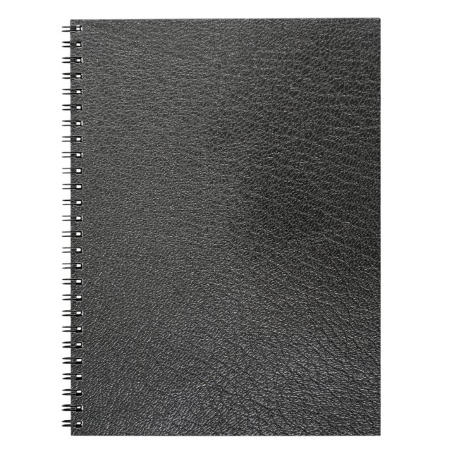 Caderno Espiral padrão de textura de couro (Frente)