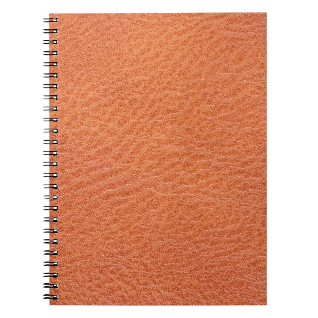 Caderno Espiral padrão de textura de couro (Frente)