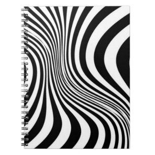 Caderno Espiral Padrão de Textura de Pele de Animal Zebra-88