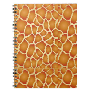 Caderno Espiral Padrão de Textura de Skin Giraffe